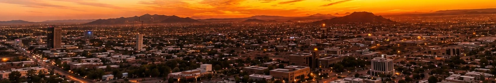 Vista panorámica de Hermosillo al atardecer